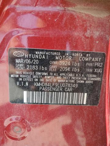 2020 HYUNDAI ELANTRA SE KMHD84LF9LU078349  69027424