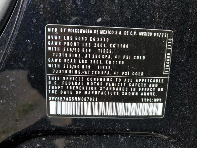 2022 VOLKSWAGEN TIGUAN SE - 3VV8B7AX5NM087921