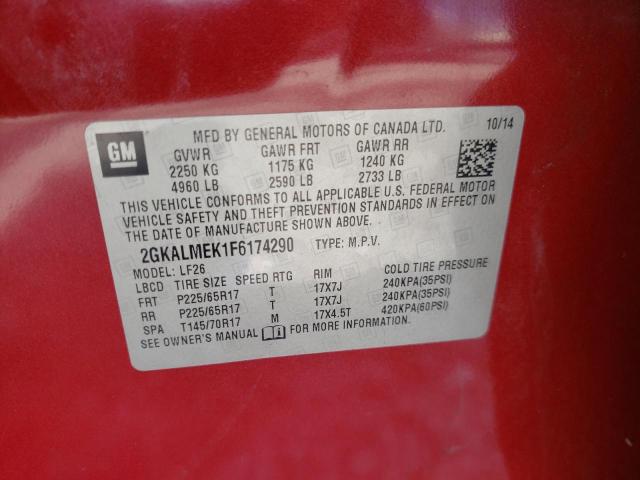 2015 GMC TERRAIN SL - 2GKALMEK1F6174290