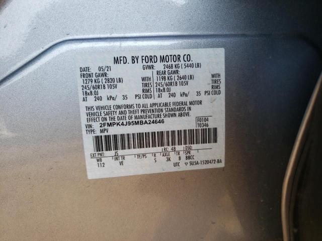 2021 FORD EDGE SEL - 2FMPK4J95MBA24646