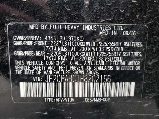 2017 SUBARU CROSSTREK - JF2GPABC1H8202156