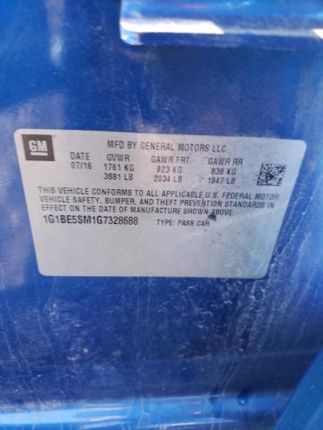 2016 CHEVROLET CRUZE LT - 1G1BE5SM1G7328688