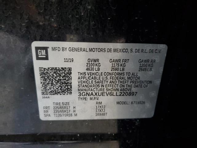 2020 CHEVROLET EQUINOX LT - 3GNAXUEV6LL220897