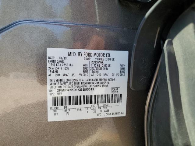 2019 FORD EDGE TITAN - 2FMPK3K91KBB55319