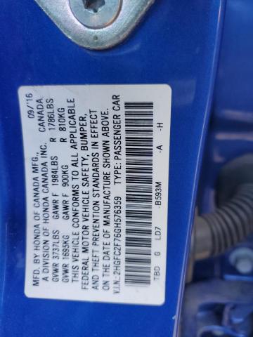 2016 HONDA CIVIC EX - 2HGFC2F76GH576359