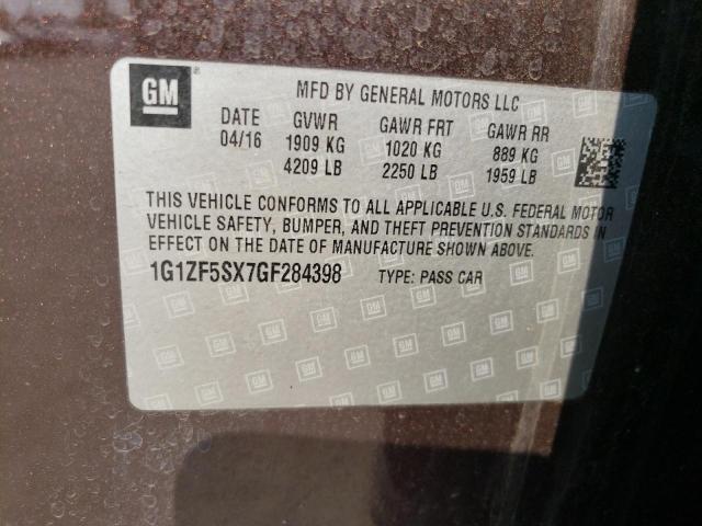 2016 CHEVROLET MALIBU LT - 1G1ZF5SX7GF284398