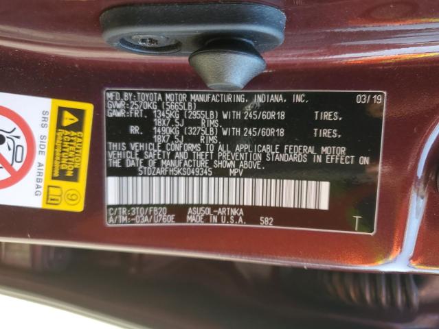 VIN 5TDZARFH5KS049345 2019 Toyota Highlander, LE no.14