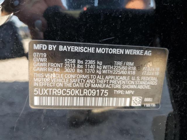 VIN 5UXTR9C50KLR09175 2019 BMW X3, Xdrive30I no.13