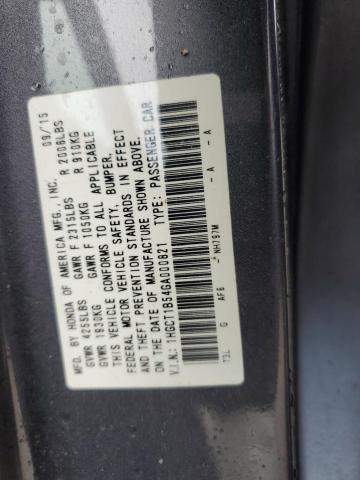 VIN 1HGCT1B54GA000821 2016 Honda Accord, EX no.13