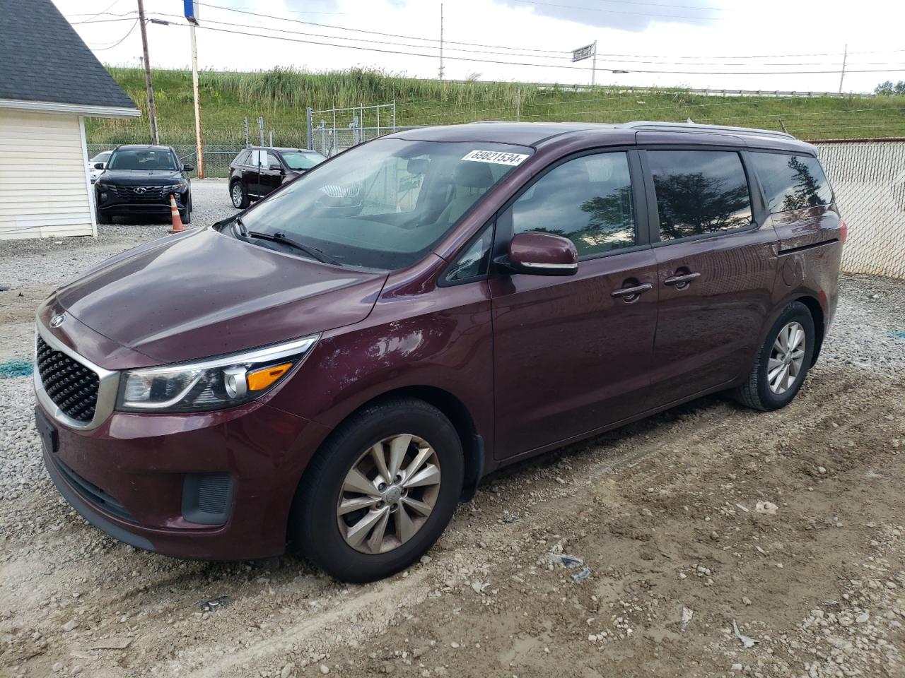 KIA SEDONA LX 2016 burgundy sports v gas KNDMB5C19G6145011 photo #1