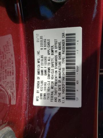 2017 HONDA ACCORD EX 1HGCR2F71HA154789