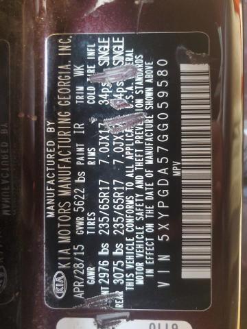 2016 KIA SORENTO LX - 5XYPGDA57GG059580