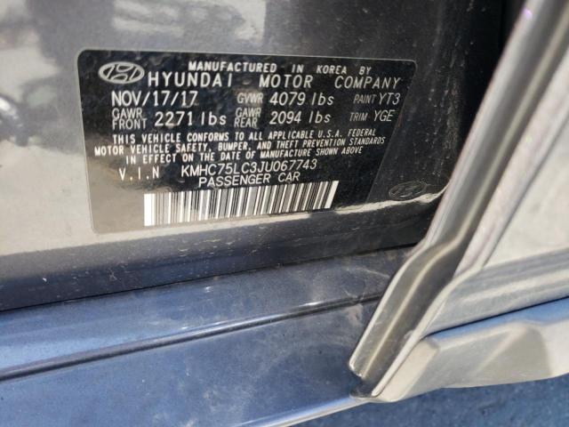 VIN KMHC75LC3JU067743 2018 HYUNDAI IONIQ no.12