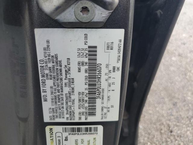 VIN 3FA6P0LU3HR266070 2017 Ford Fusion, Se Hybrid no.12