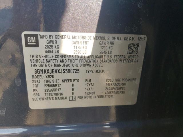 2018 CHEVROLET EQUINOX LT - 3GNAXJEVXJS580725