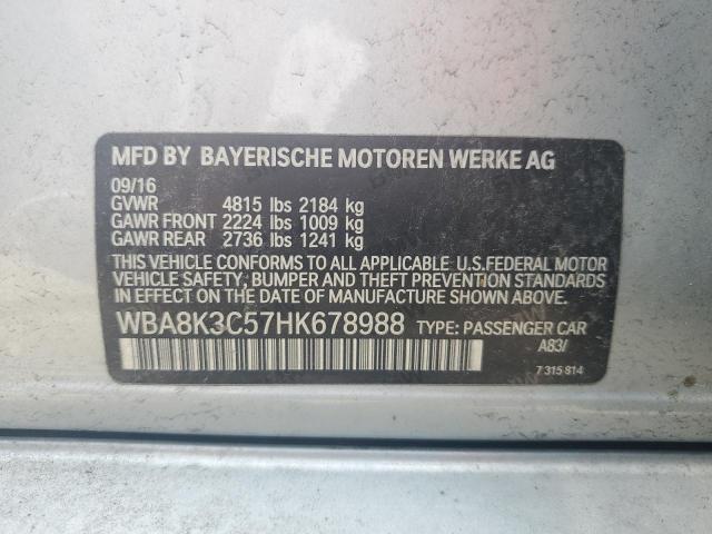 2017 BMW 330 XI - WBA8K3C57HK678988