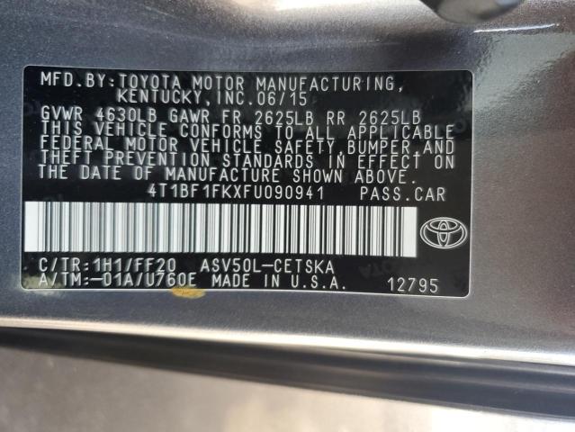 VIN 4T1BF1FKXFU090941 2015 Toyota Camry, LE no.12