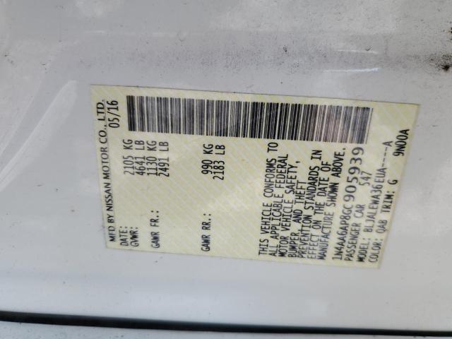 2016 NISSAN MAXIMA 3.5 - 1N4AA6AP8GC905939