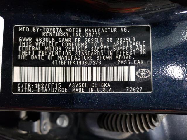 VIN 4T1BF1FK1HU807276 2017 Toyota Camry, LE no.13