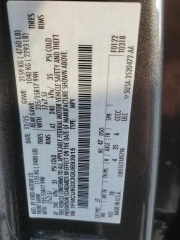 2016 FORD ESCAPE SE - 1FMCU9GX3GUB93915