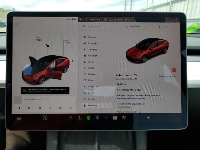 2021 TESLA MODEL 3 - 5YJ3E1ECXMF036275