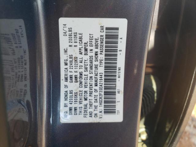 VIN 1HGCR2F35EA219443 2014 Honda Accord, LX no.12