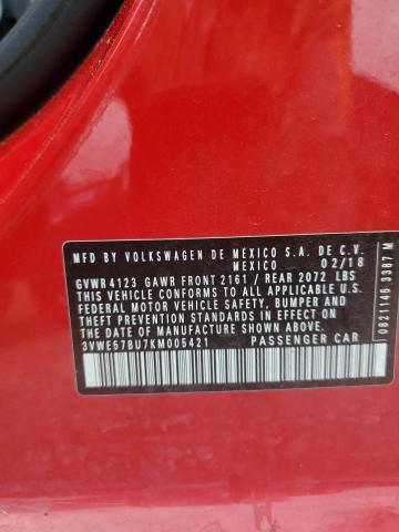 2019 VOLKSWAGEN JETTA SEL - 3VWE57BU7KM005421