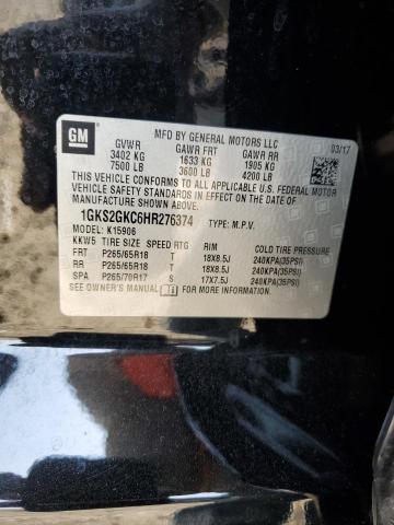 2017 GMC YUKON XL K - 1GKS2GKC6HR276374