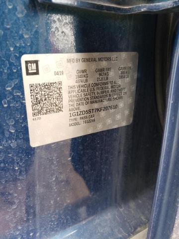 2019 CHEVROLET MALIBU LT - 1G1ZD5ST7KF207610