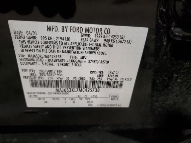 2021 FORD ECOSPORT T - MAJ6S3KL7MC425738