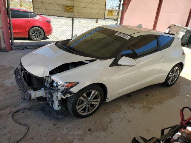 HONDA CR-Z 2013 white  hybrid engine JHMZF1D49DS000208 photo #1