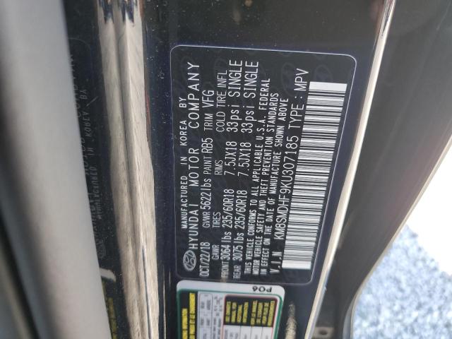 2019 HYUNDAI SANTA FE X - KM8SMDHF9KU307185