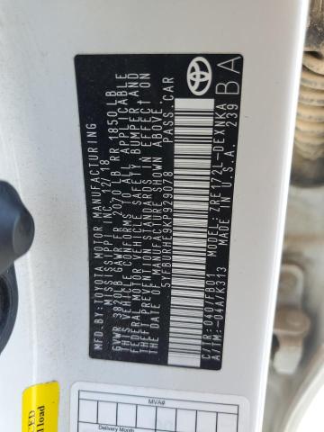 2019 TOYOTA COROLLA L - 5YFBURHE9KP929078