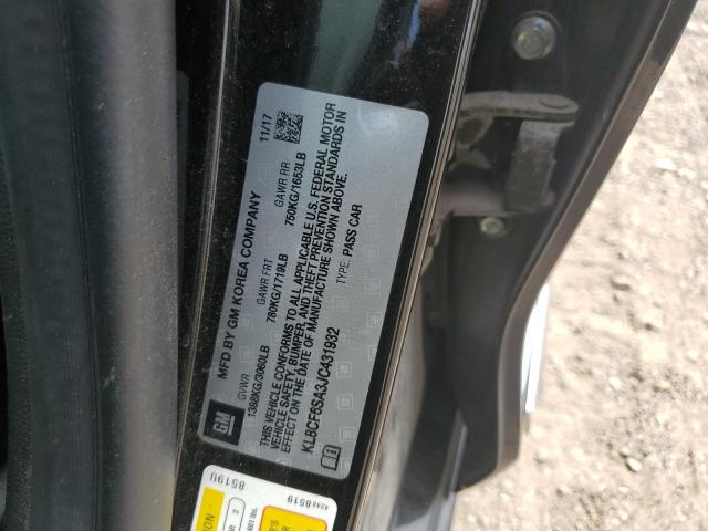 2018 CHEVROLET SPARK 2LT - KL8CF6SA3JC431932