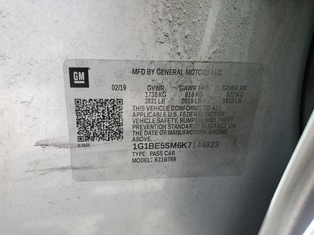 2019 CHEVROLET CRUZE LT - 1G1BE5SM6K7144923