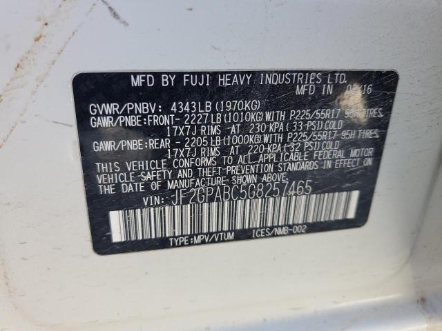 2016 SUBARU CROSSTREK - JF2GPABC5G8257465