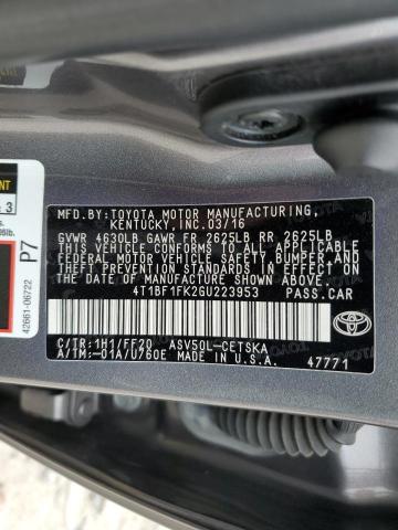 VIN 4T1BF1FK2GU223953 2016 Toyota Camry, LE no.12