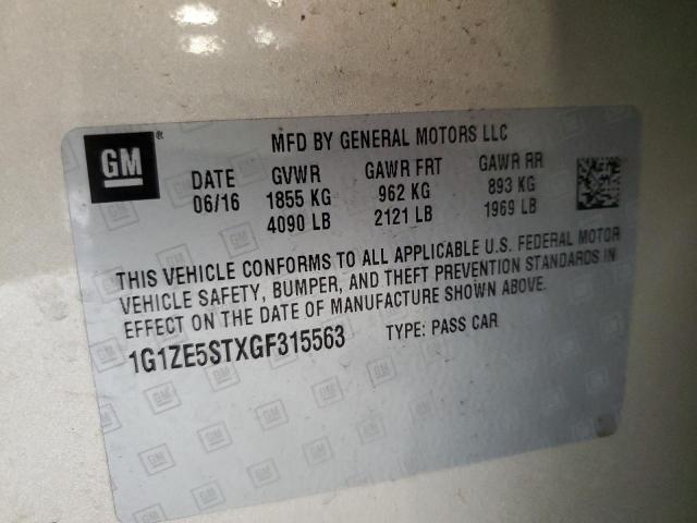 2016 CHEVROLET MALIBU LT - 1G1ZE5STXGF315563