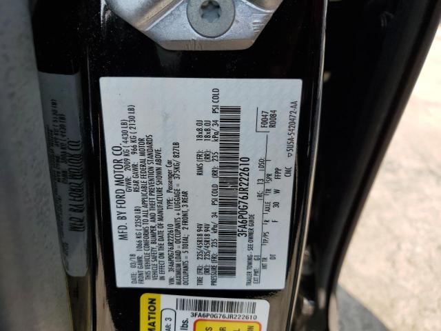 VIN 3FA6P0G76JR222610 2018 Ford Fusion, S no.12