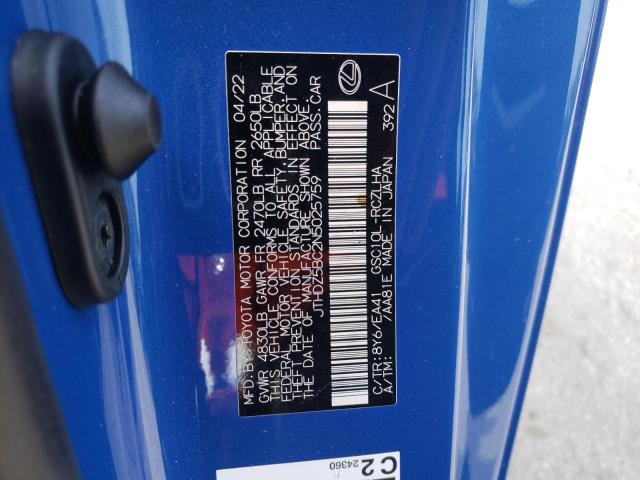 2022 LEXUS RC 350 BAS JTHDZ5BC2N5025759