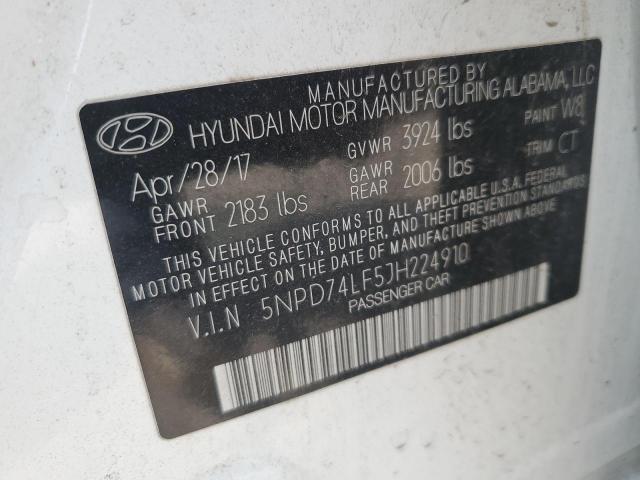 VIN 5NPD74LF5JH224910 2018 Hyundai Elantra, SE no.12