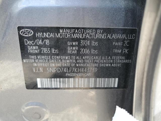 2019 HYUNDAI ELANTRA SE - 5NPD74LF7KH443739