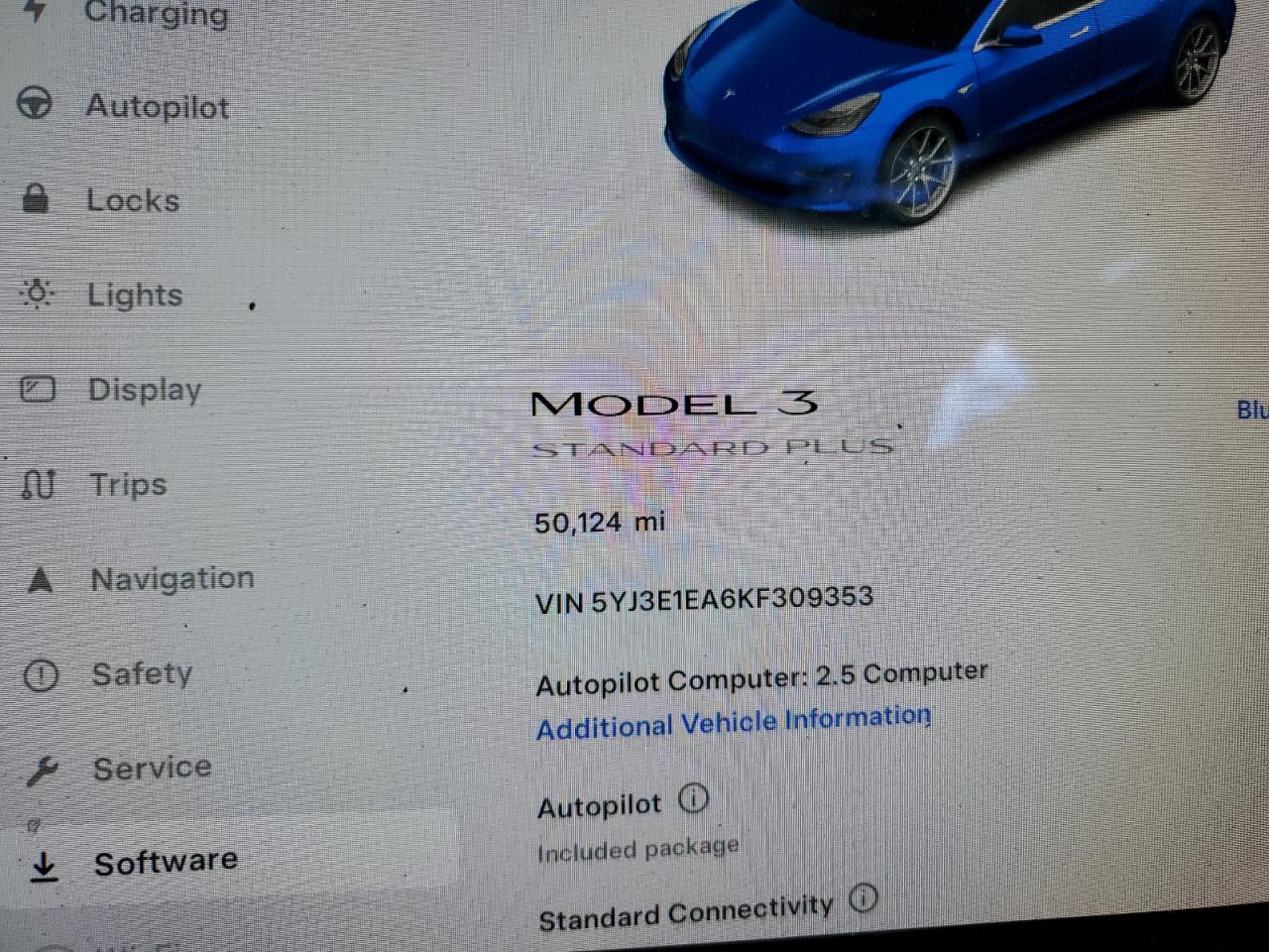 Lot #2957242420 2019 TESLA MODEL 3