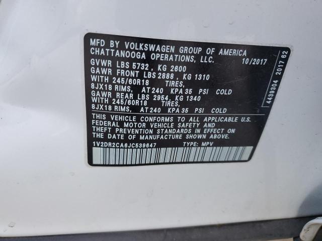 2018 VOLKSWAGEN ATLAS SE - 1V2DR2CA6JC539647