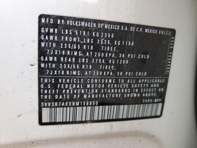 2022 VOLKSWAGEN TIGUAN SE - 3VV3B7AXXNM158850