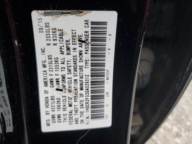 2016 HONDA ACCORD EX - 1HGCR2F02GA029012
