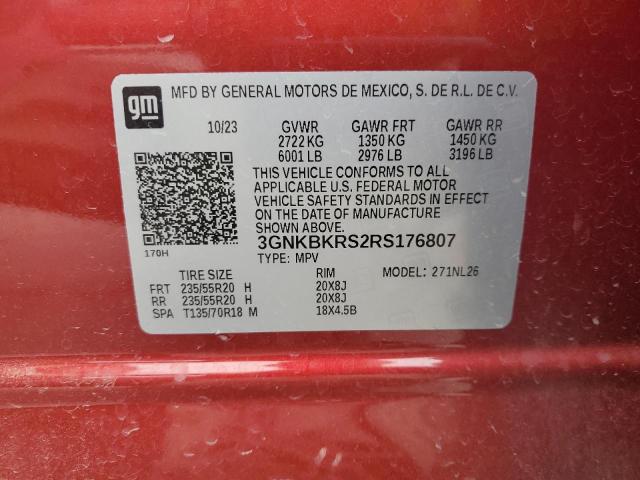 2024 CHEVROLET BLAZER RS - 3GNKBKRS2RS176807