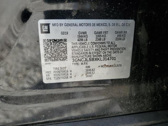 2019 CHEVROLET TRAX 1LT - 3GNCJLSBXKL314701