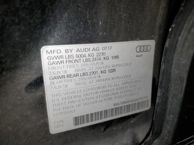 VIN WA18NAF40JA039729 2018 Audi A4, Premium Plus no.12