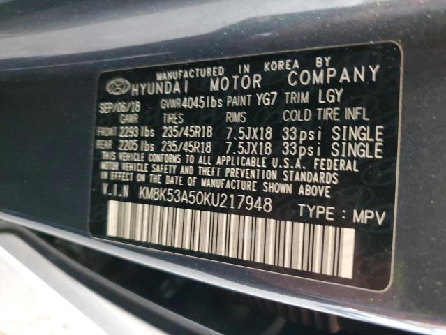 2019 HYUNDAI KONA ULTIM - KM8K53A50KU217948